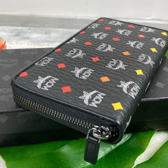 MCM rainbow diamond black wallet large zipped - Picture 2 of 6